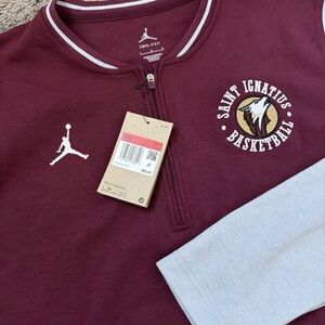 Nike Men’s Large Maroon Pullover Sweater  St. Ignatius Basketball Team Jordan